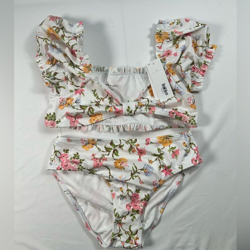 NWT Janie & Jack Girls 2 Piece Floral Bikini Bathing Suit - Size 16/XXL - Picture 5 of 9